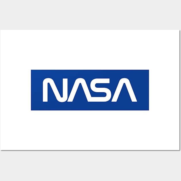 NASA Box Logo - Blue 2 Wall Art by GreazyL